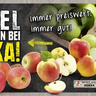 Äpfel kauft man bei EDEKA